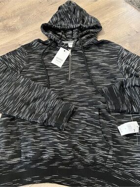 Reverse Threads 1/4 Zip Pullover Hoodie Size Medium New